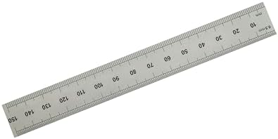 PEC Tools 6"/150mm Machinist Ruler, Made in USA