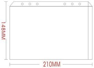 Zelten Refills/Loose Leaves for A5 Cover Ring Binder/Personal Organizer/Planner(A5 6 Holes, Paper Folder 5 PCS)