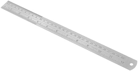 20 Pack 12 Inches Stainless Steel Ruler, Precision Metal Rulers, Straight Edge Ruler for Office, Woodworking, Engineering