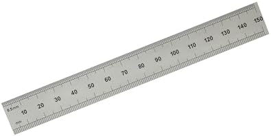 PEC Tools 6"/150mm Machinist Ruler, English & Metric, High Precision