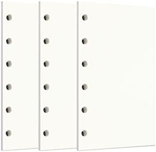 Zelten 3 Pack A7 135 Sheets/270 Pages Blank Loose Leaf Punched Paper Refills Paper for 6 Hole Binder Personal Organizer Diary Notebook Refillable Planner
