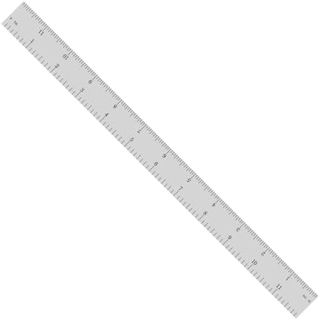 PEC Tools 12" Metal Ruler, Rigid, 4R Graduation, High Precision, Pack of 3