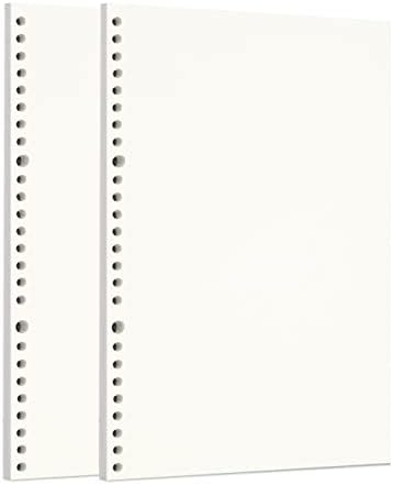 Zelten 2 Pack B5 120 Sheets/240 Pages Blank Loose Leaf Punched Paper Refills Paper for 26 Hole Binder Personal Organizer Diary Notebook Refillable Planner
