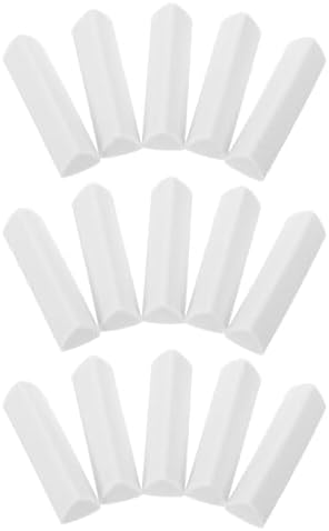 Zerodeko 15pcs White Triangular Erasers Pack, Soft Smudge-Free Pencil Erasers for School, Classroom, Drawing, and Office Use
