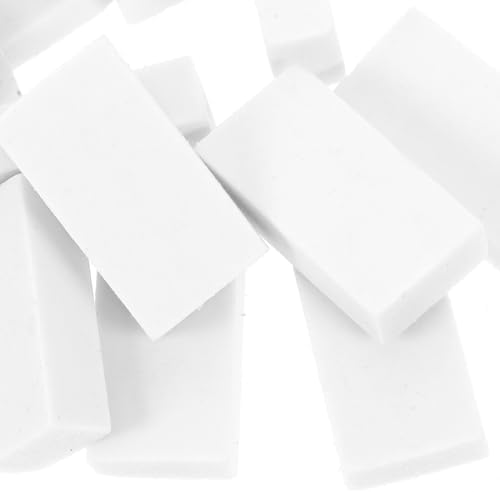 NUOBESTY 18pcs White Art Erasers for Drawing and Exams, Clean Non-Marking Pencil Erasers for Students and Artists, School and Office Supplies for Sketching and Writing