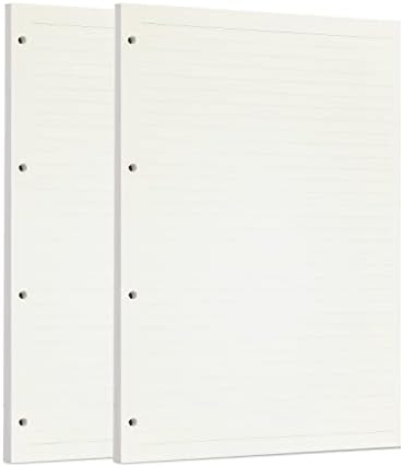 Zelten 2 Pack A4 90 Sheets/180 Pages Lined Loose Leaf Punched Paper Refills Paper for 4 Hole Binder Personal Organizer Diary Notebook Refillable Planner