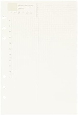 Zelten 1 Pack A5 45 Sheets/90 Pages Daily PlannerLoose Leaf Punched Paper Refills Paper for 6 Hole Binder Personal Organizer Diary Notebook Refillable Planner
