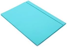 Luna Minimalist Leather Desk Set – 4 Piece Desk Organizer with Desk Pad, Pen Holder, Note Holder & Coaster – Compact Office Desk Accessories – Multiple Colors (Turquoise)