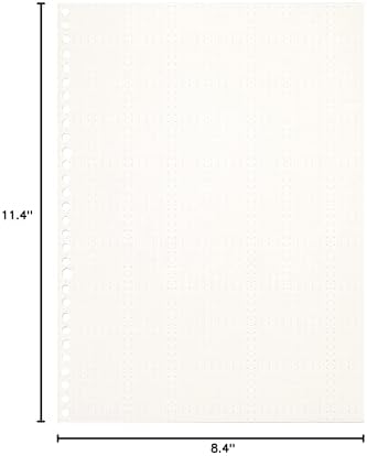 Zelten 2 Pack A4 90 Sheets/180 Pages Dotted Loose Leaf Punched Paper Refills Paper for 30 Hole Binder Personal Organizer Diary Notebook Refillable Planner