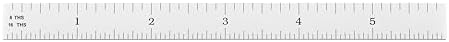PEC Tools 6" Metal Ruler, Flexible, 4R Graduation, High Accuracy