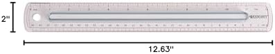Westcott Finger Grip Ruler, Back-to-School, Smoke Gray, School Supplies, Classroom Supplies, 12-Inch