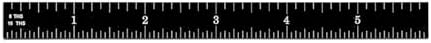 PEC Tools 6" & 12" Black Chrome Metal Ruler, Flexible, 4R Graduation, 2pcs