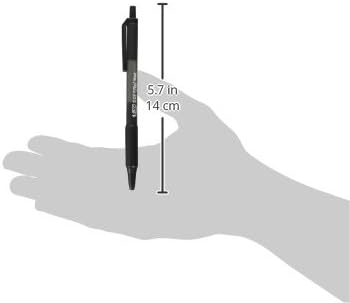 BIC Soft Feel Black Retractable Ballpoint Pens, Medium Point (1.0mm), 36-Count Pack, Black Pens With Soft-Touch Comfort Grip (Pack of 12)