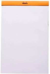 Rhodia Classic Staple Bound Blank Paper Pad 8.25 X 12.5 (N 19), Orange, 19000C