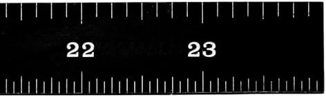 PEC Tools 24" Black Chrome Metal Ruler, Flexible, 4R Graduation
