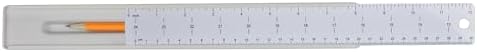 Westcott 17355 12-Inch Ruler Set with Pencil Storage, Innovative Design for Easy Measuring and Organization at School or Office, 2-Piece Set