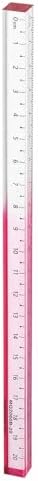 HARFINGTON Acrylic Clear Straight Rulers 20cm Metric Transparent Gradient Three-Dimensional Plastic Ruler Square Cube Measuring Tool for Classroom Office, Pink