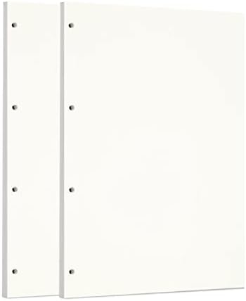 Zelten 2 Pack A4 90 Sheets/180 Pages Blank Loose Leaf Punched Paper Refills Paper for 4 Hole Binder Personal Organizer Diary Notebook Refillable Planner