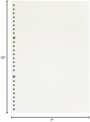 Zelten 2 Pack B5 120 Sheets/240 Pages Lined Loose Leaf Punched Paper Refills Paper for 26 Hole Binder Personal Organizer Diary Notebook Refillable Planner