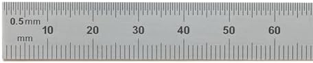 PEC Tools Made in USA Metal Ruler, Decimal/Metric, 6"/150mm, Flexible