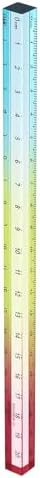 HARFINGTON Acrylic Clear Straight Rulers 20cm Metric,Colorful | Transparent Gradient Three-Dimensional Plastic Ruler Square Cube Measuring Tool for Classroom