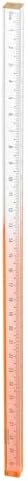 HARFINGTON Acrylic Clear Straight Rulers 30cm Metric Transparent Gradient Three-Dimensional Plastic Ruler Square Cube Measuring Tool for Classroom Office, Orange