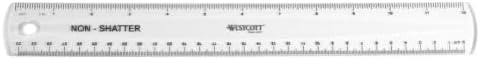 Westcott Shatterproof Flexible Ruler, Clear, 12", 12 Count