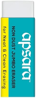 Set of 20 Big Apsara White Non Dust Eraser - For Neat And Clean Erasing - India