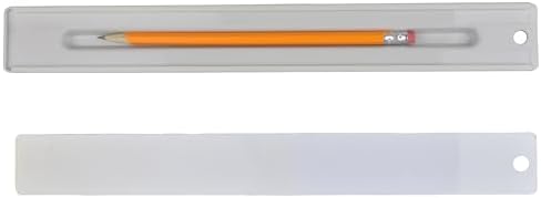Westcott 17355 12-Inch Ruler Set with Pencil Storage, Innovative Design for Easy Measuring and Organization at School or Office, 2-Piece Set