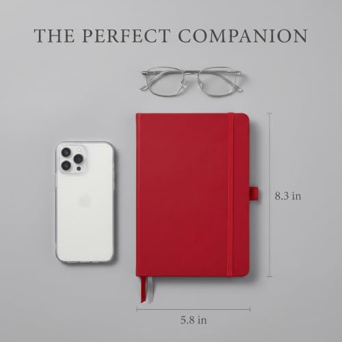 AHGXG Lined Journal Notebook, 160 Numbered Pages, A5 Size (5.7'' x 8.3'')