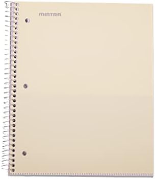Mintra Office Durable Spiral Notebooks, 1 Subject, (Spring Pink, Sun Yellow, Arctic Ice, Wide Ruled 3pk)