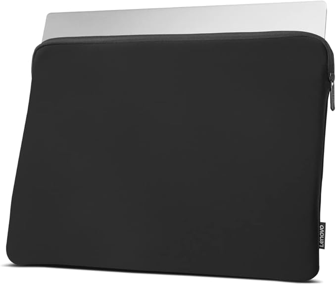 Lenovo Basic Laptop Sleeve 14 Inch Notebook/Tablet Compatible with MacBook Air/Pro Neoprene Material - Soft Fleece Lining - Zippered Top Opening - Black
