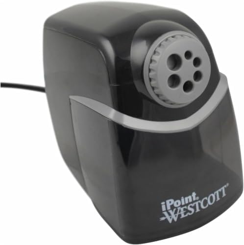 Westcott iPoint Heavy Duty Electric Pencil Sharpener for Home, School, and Office (Pack of 6)
