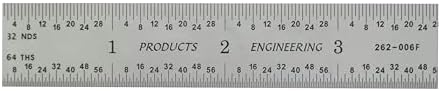 PEC Tools 6"/150mm Machinist Ruler, English & Metric, High Precision
