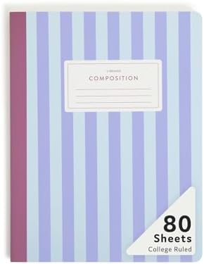 U Brands Composition Notebook, Candy Clouds, College Ruled, 80 Perforated Sheets, 9.8 x 7.5 Inches, Reinforced Softcover