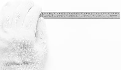 PEC Tools 6" Metal Ruler, Flexible, 4R Graduation, High Accuracy