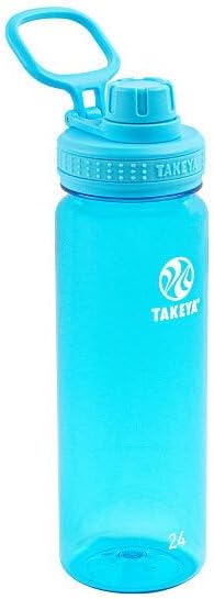 Takeya Tritan Sport Water Bottle with Spout Lid - BPA-Free & Dishwasher-Safe Water Bottle - Reusable Bottle with Lid Handle - Simple Leak-Proof Water Bottle - 24 oz, Breezy Blue