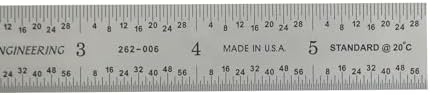 PEC Tools 6"/150mm Metal Ruler, Rigid, English & Metric Precision, 2 Pack