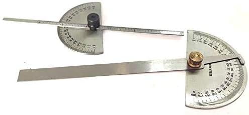 Stainless Steel Protractor 0-180 degrees Machine Tools ((Set of Both))