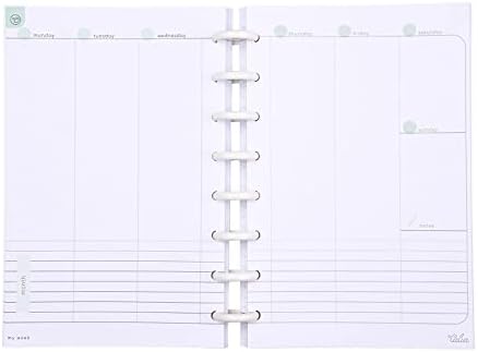Talia Discbound Notebook Refills (Weekly Undated Layout, Junior (5.5in x 8.5in))