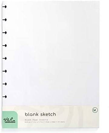 Talia Discbound Notebook Refills (Blank Pages, Midsize (7.5in x 9.75in))