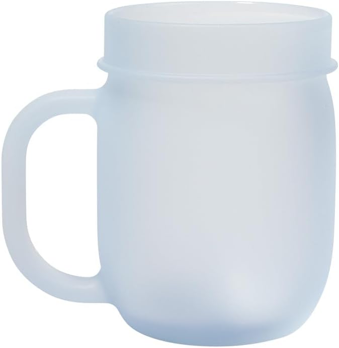 Silipint 25oz Silicone Barrel Cup with Handle – Unbreakable, BPA-Free, Dishwasher, Microwave, Freezer, Oven Safe Travel Coffee Mug for Coffee, Smoothies, Water, Cocktails (Icicle) Pack of 1