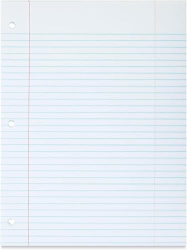 Filler Paper, College Ruled Loose Leaf Paper, 8 x 10.5 Inch, 150 Sheets, Lined Writing Paper for School, Office & Note Taking