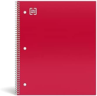 Staples Accel 1-Subject Notebook, 8.5x11 Inch, College Ruled, Red