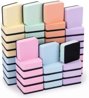 OWLKELA 48Pcs Dry Erase Erasers, White Board Erasers with Magnetic, Suitable for Office, Classroom, Home