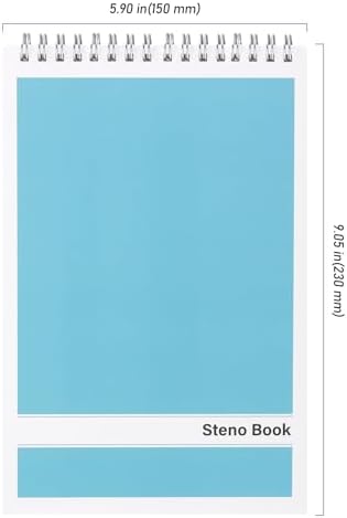 15 Pack 6x9 Inch Steno Spiral Notebooks, Top Bound Writing Pads, 80 Sheet White Paper for List Making, Assorted Neutral Covers