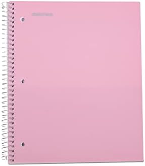 Mintra Office Durable Spiral Notebooks, 1 Subject, (Spring Pink, Sun Yellow, Arctic Ice, Wide Ruled 3pk)