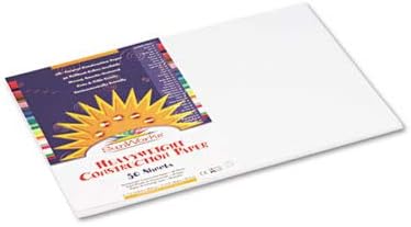 Prang (Formerly SunWorks) Construction Paper, Bright White, 12" x 18", 50 Sheets