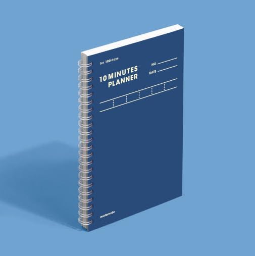 MOTEMOTE 10-Minute Planner 100 DAYS – Undated Daily Planner with Time Blocking, Goal Setting & Reflection – Boost Productivity & Build Better Habits in Just 10 Minutes a Day, Study Plan, Color Chip Edition ( Miracle Ocean )