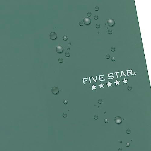 Five Star Spiral Notebook, 1 Subject, College Ruled Paper, 7" x 4-3/8", Personal Size, 80 Sheets, Green (450048CH1-ECM) (Pack of 3)